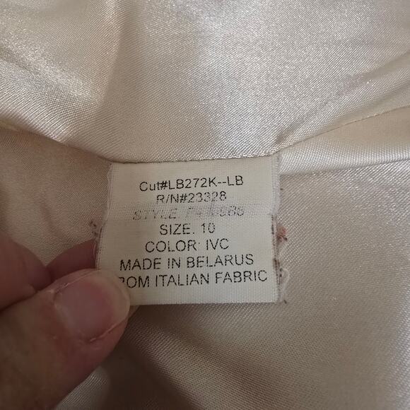 Women's Pendleton Beige Wool Cashmere Blend Hooded Pea Coat | Size 10 - Picture 12 of 13